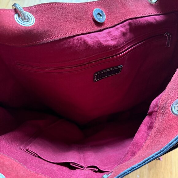 J. McLaughlin Red Printed Shopper Handbag - Picture 4 of 16